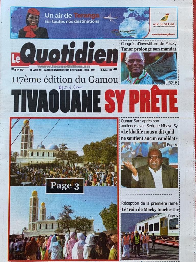 Titrologie : toutes les Unes des quotidiens de ce 19 novembre