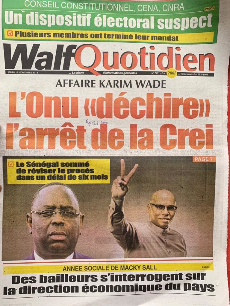 Titrologie : toutes les Unes des quotidiens de ce jeudi 15 novembre