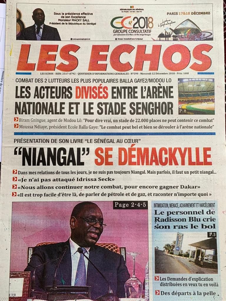 Toutes les Unes de ce mercredi 12 décembre