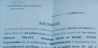 Rassemblement autorisé d’Aar Li Ñu Bokk à Guédiawaye