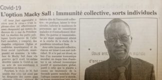 Ousseynou Nar Gueye de Tract, dans le Quotidien, ce mardi | « L’option Macky Sall : immunité collective, sorts individuels » »