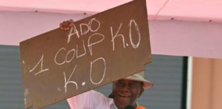 Investiture hier : Ouattara prédit sa » victoire par coup KO », deux morts et marchés, cars, boutiques incendiés dans plusieurs villes