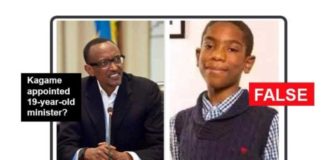 Non, le président Kagame n’a pas nommé ministre un adolescent de 19 ans