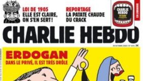 Ce mercredi, Charlie Hebdo caricature le président turc Erdogan en train de boire une bière et « dévoiler » un séant de femme; « racisme culturel! » tonne la Turquie