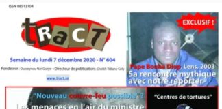 Tract hebdo (30 pages) est paru, 100 FCFA sur Youscribe en tabloïd digital par paiement via Orange