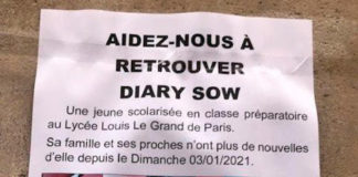 Diary Sow : « Disparaitre volontairement n’est pas un délit » (Police française)