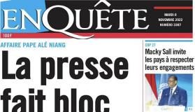 TITROLOGIE des quotidiens sénégalais de ce mardi 8 novembre 2022
