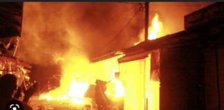 TAMBACOUNDA : Les flammes emportent plus d’une dizaine de magasins