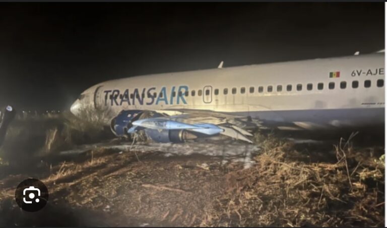 AIBD : « Une sortie de piste » de l’avion TRANSAIR fait 11 blessés dont 4 graves