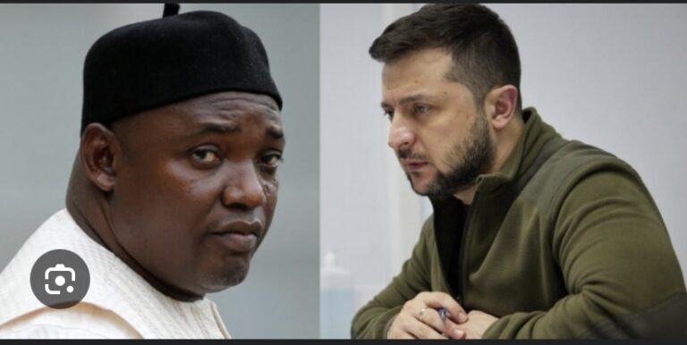 DIPLOMATIE : Le Président Zelensky s’est entretenu avec son homologue gambien le Président Adama Barrow