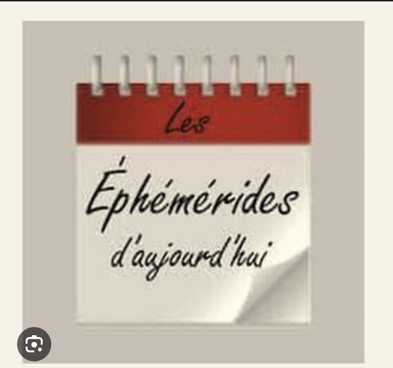 LES ÉPHÉMÉRIDES DU SÉNÉGAL DE CE JOUR