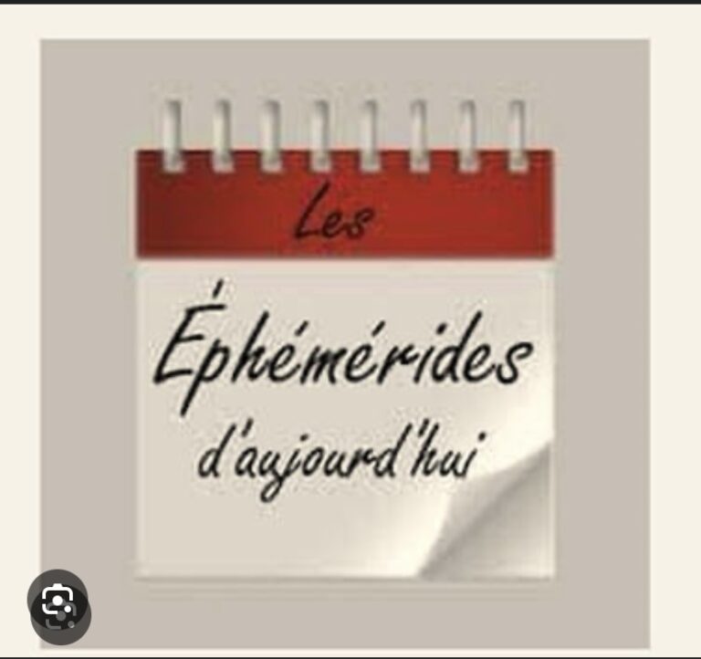 LES ÉPHÉMÉRIDES DU SÉNÉGAL DE CE MERCREDI 13 NOVEMBRE