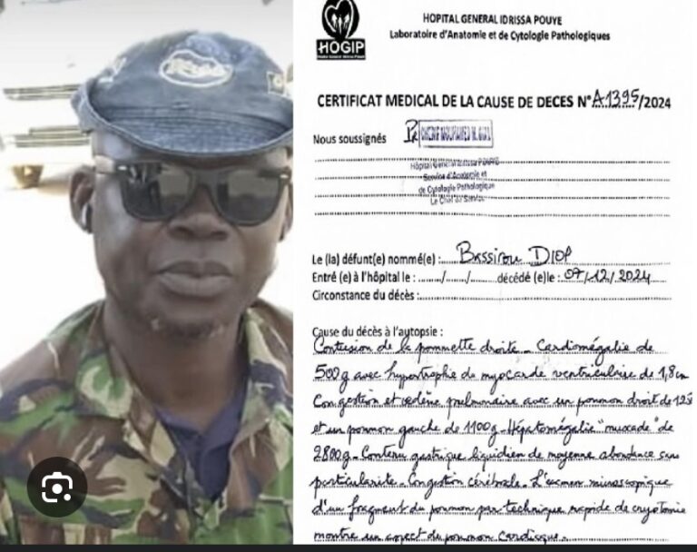 MORT DE BASSIROU DIOP, GARDE DU CORPS DE BARTH: L’autopsie révèle ‘un aspect du poumon cardiaque’