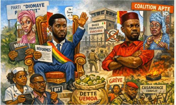 Tract bon - caricature pour article Sonko et Diomaye d'avril 20276